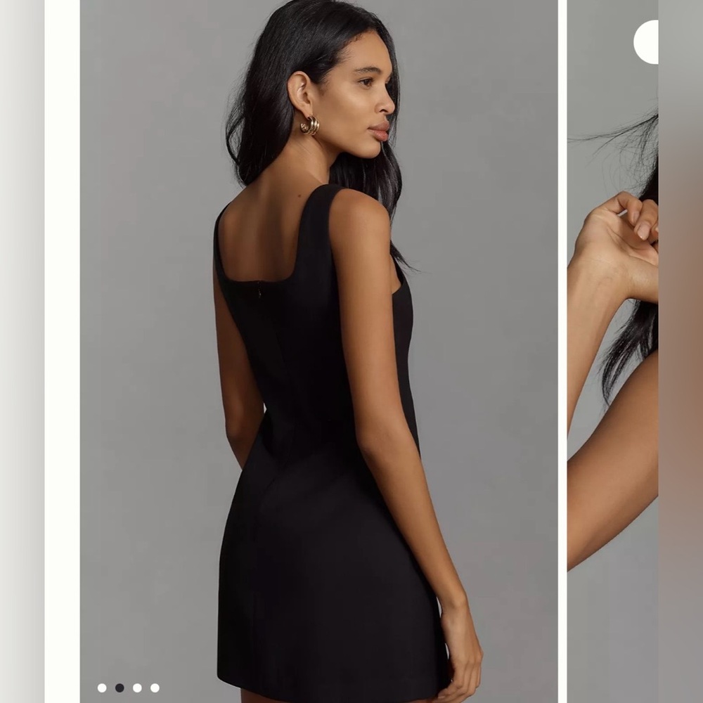NWT Anthropologie English Factory Sleeveless Square Neck ALine Mini Dress Medium - Picture 3 of 16